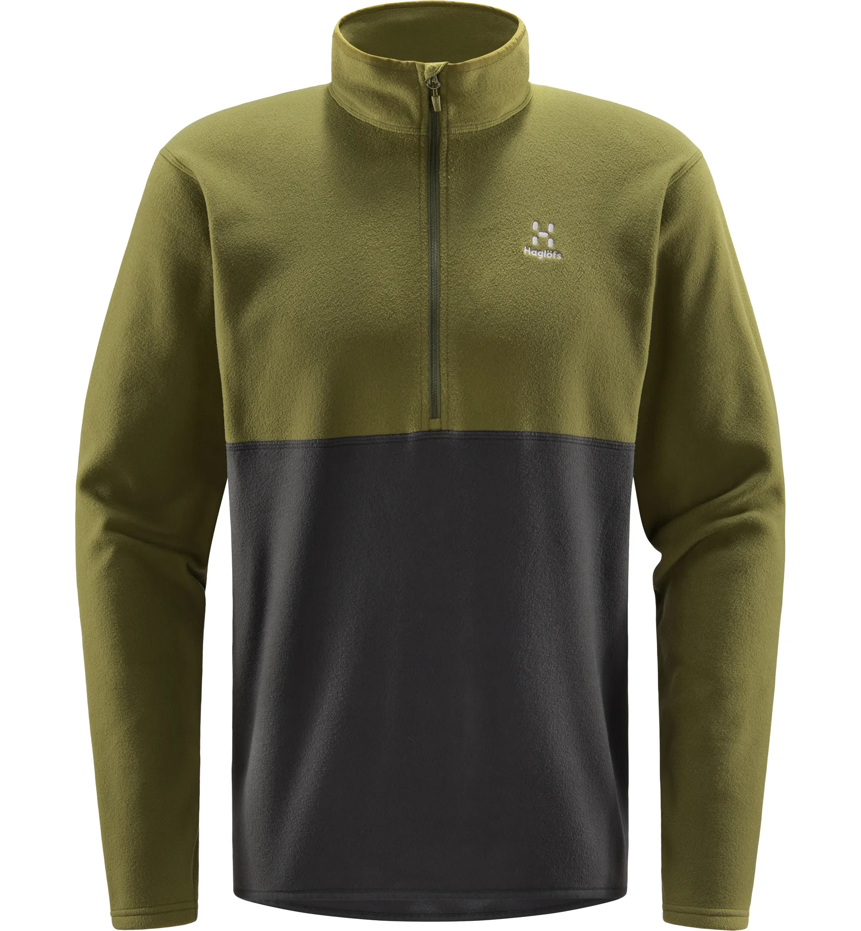 Pollux 1/2 zip Men Magnetite/Olive Green