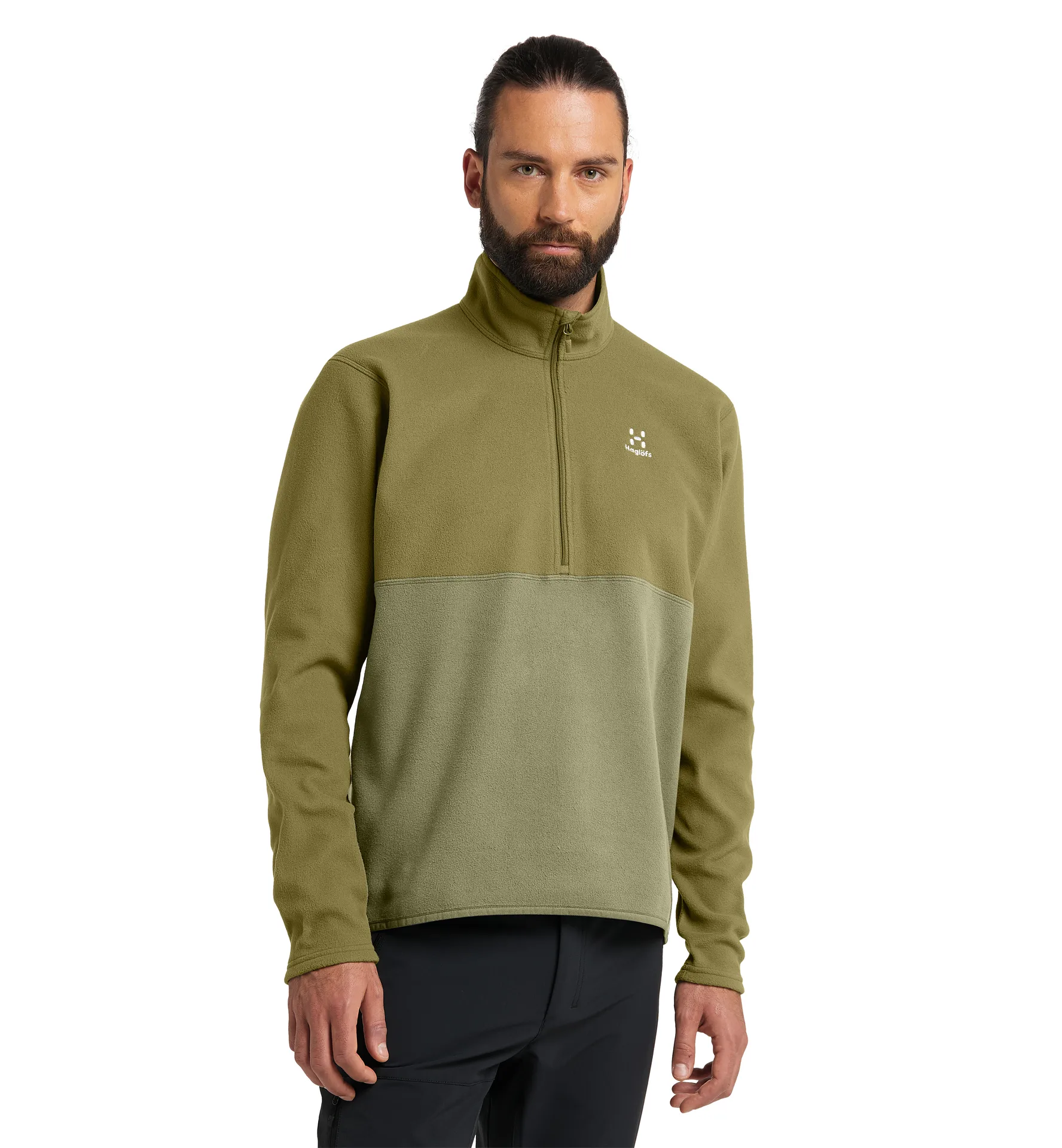 Pollux 1/2 Zip Men Thyme Green/Olive Green