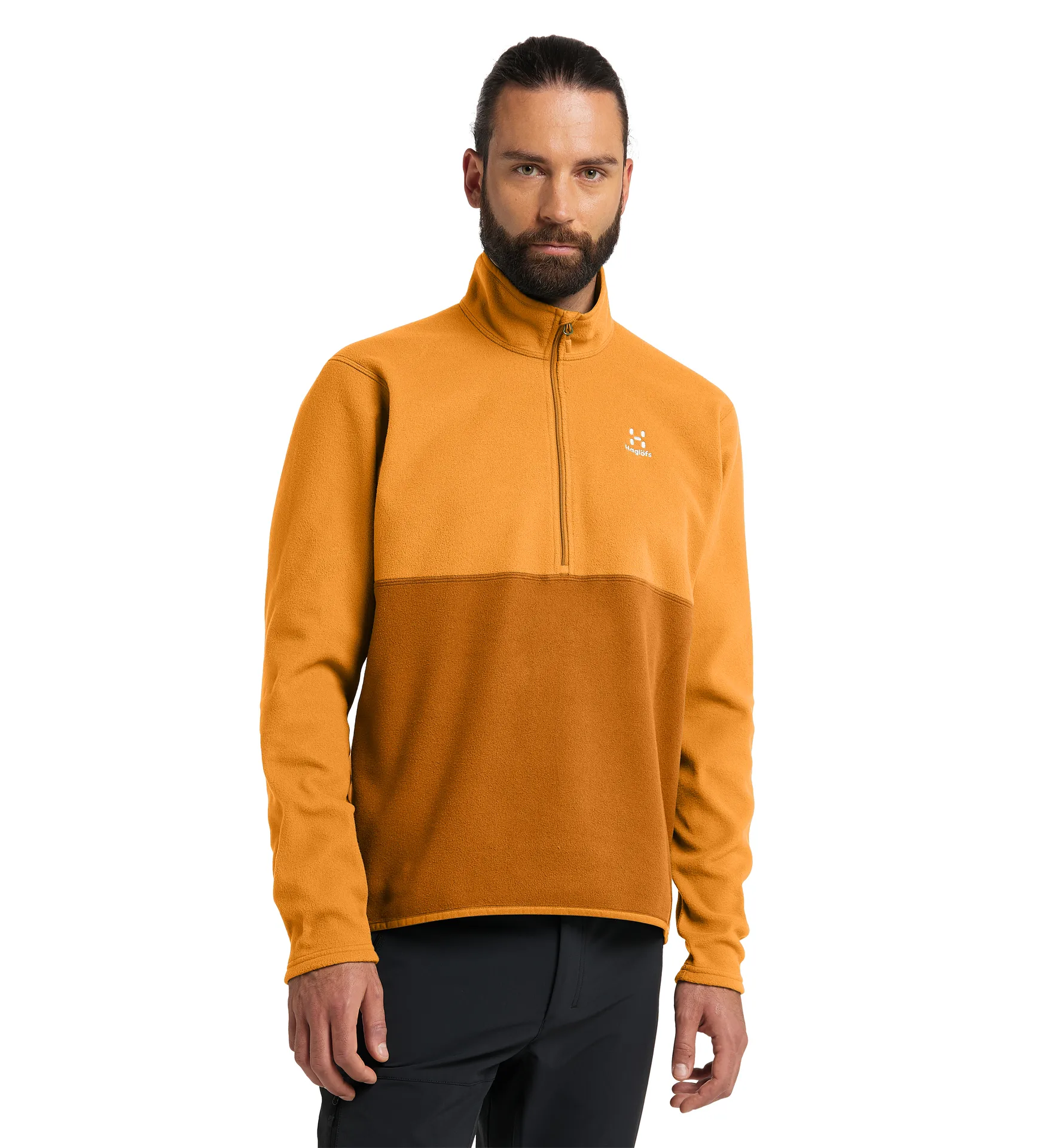 Pollux 1/2 Zip Men Golden Brown/Desert Yellow