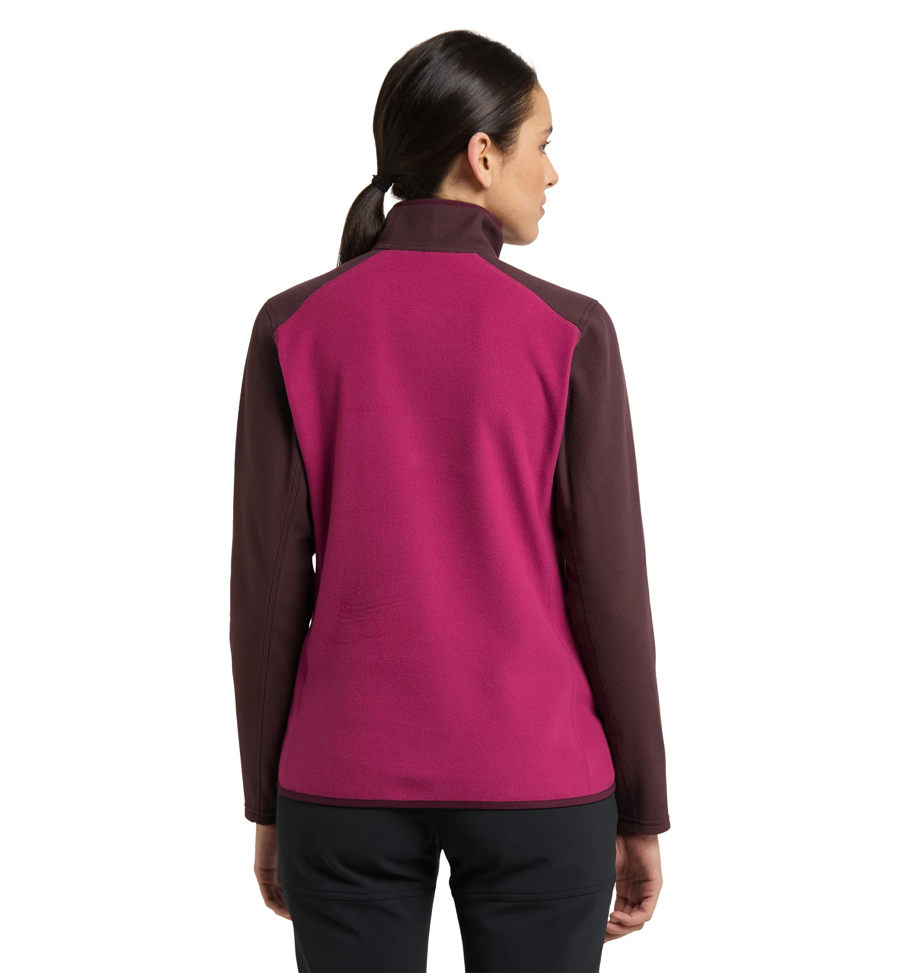 Pollux 1/2 zip Women Deep Pink/Burgundy Brown