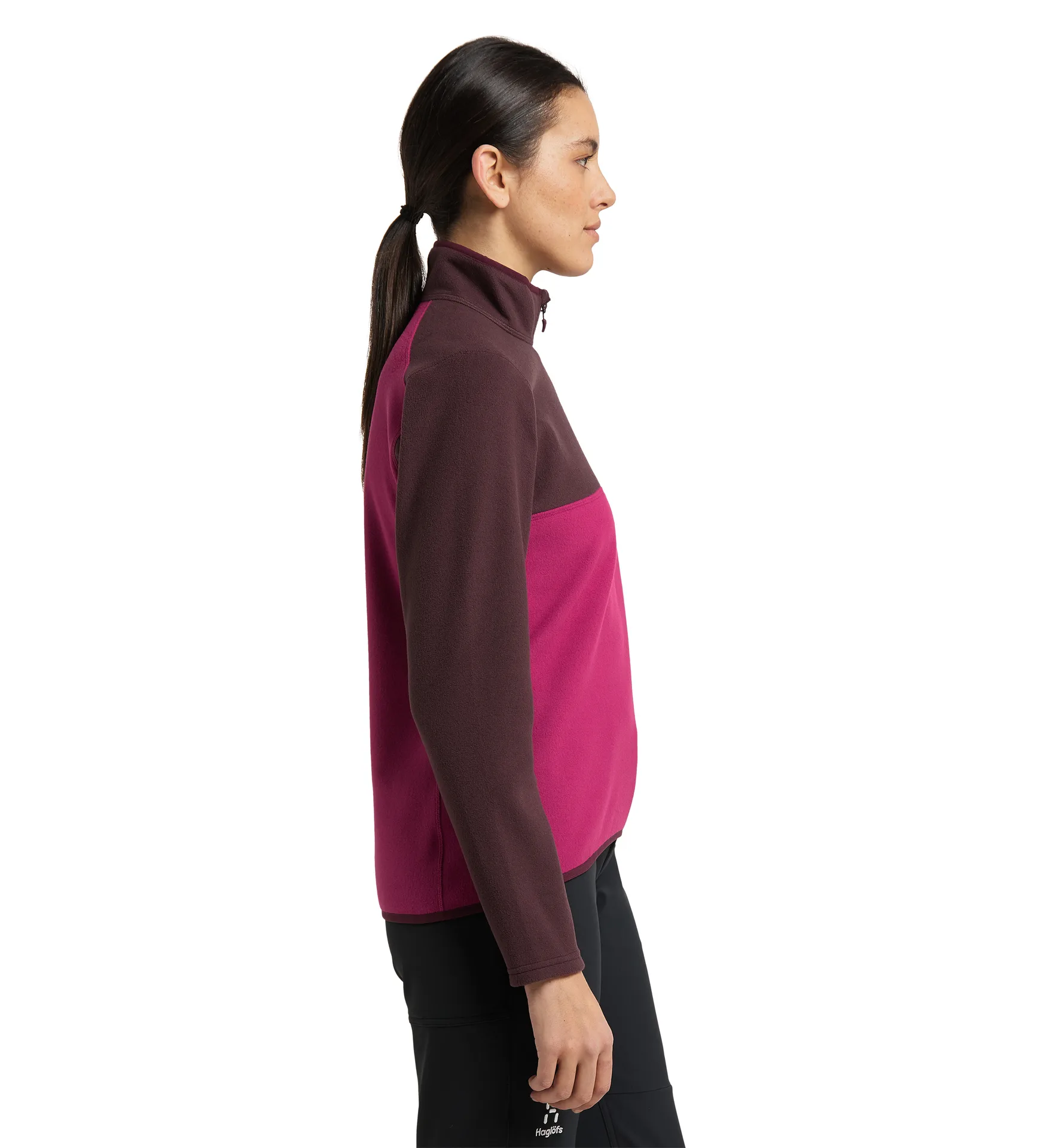 Pollux 1/2 zip Women Deep Pink/Burgundy Brown