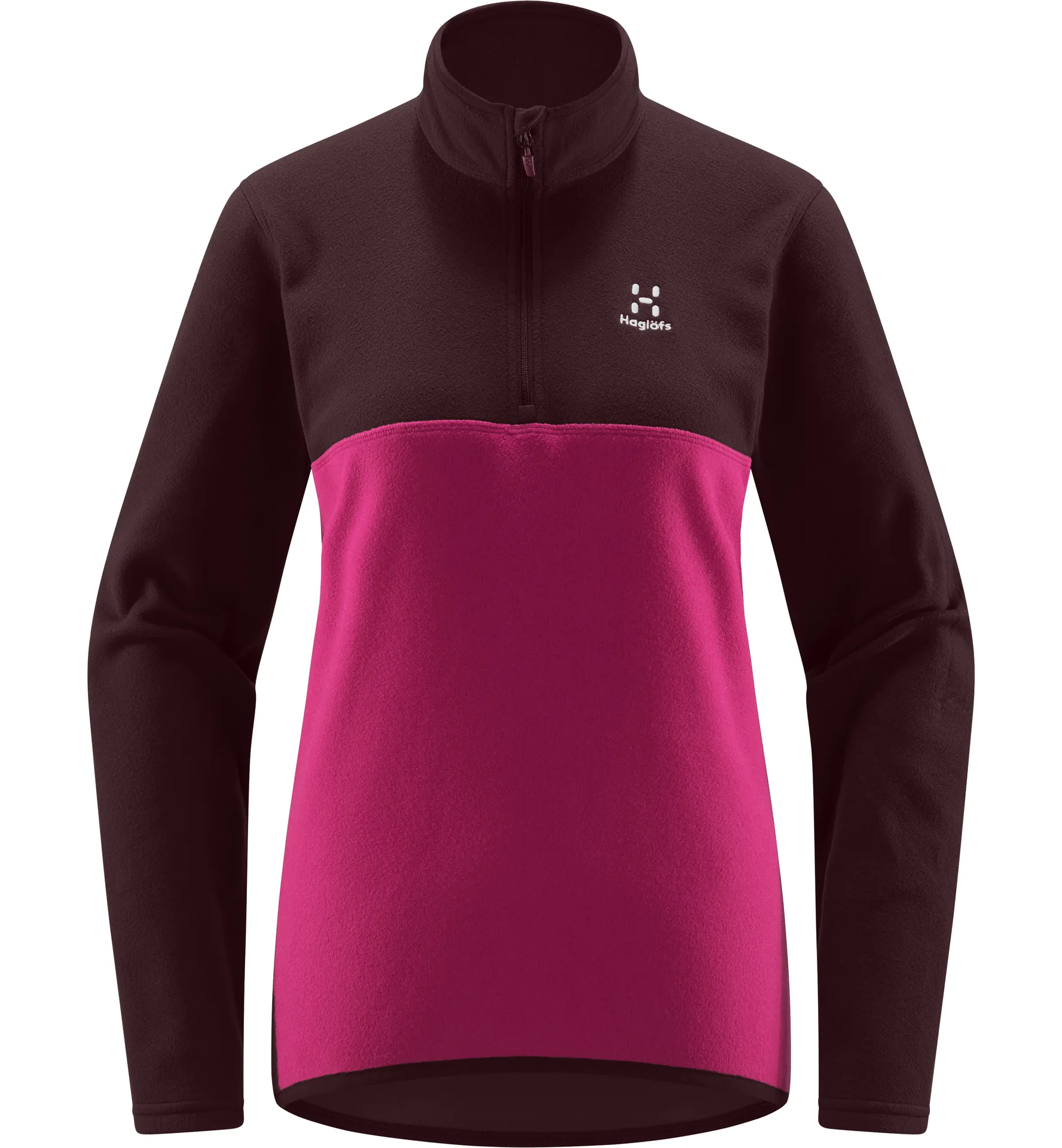 Pollux 1/2 zip Women Deep Pink/Burgundy Brown