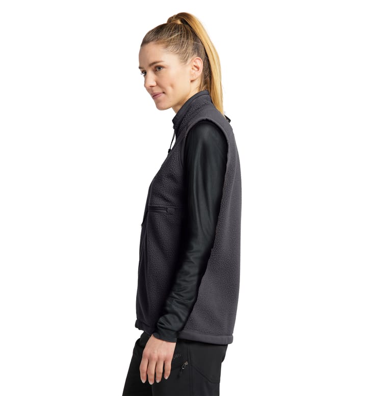 Malung Pile Vest Women Magnetite Malung Pile Vest Women Magnetite