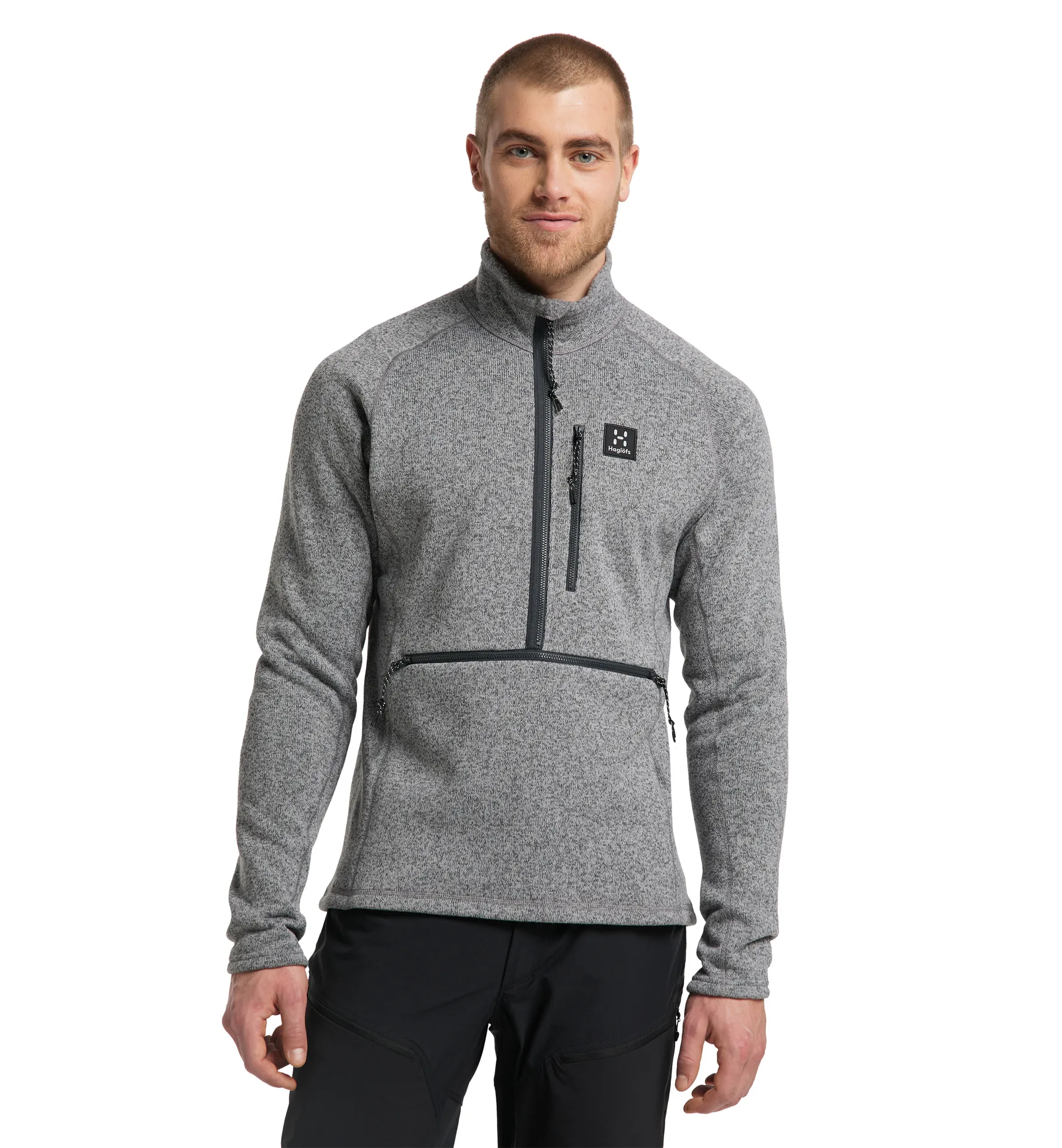 Risberg 1/2 zip Men Concrete