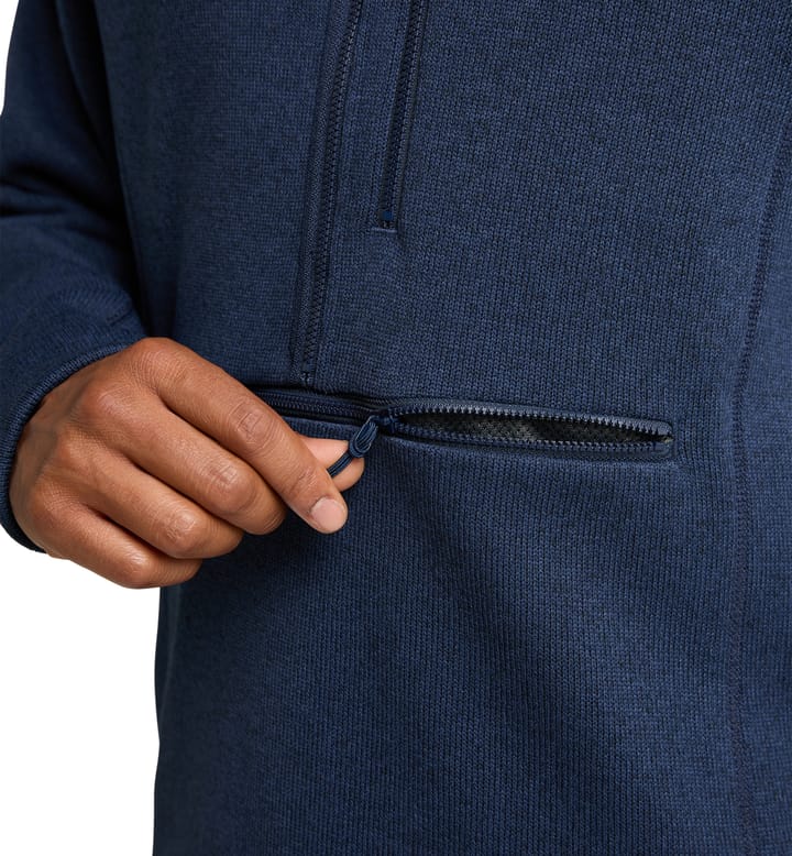 Risberg 1/2 Zip Men Tarn Blue