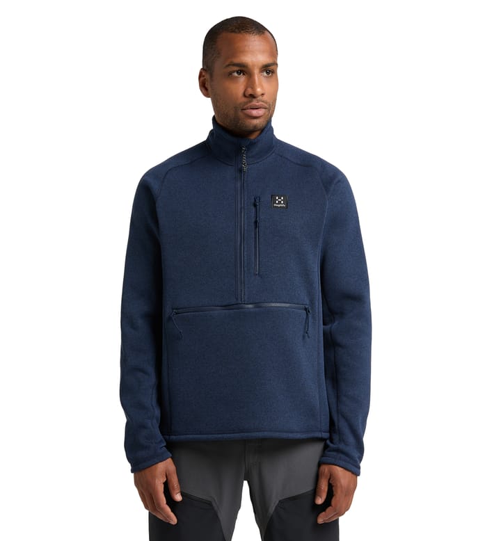 Risberg 1/2 Zip Men Tarn Blue