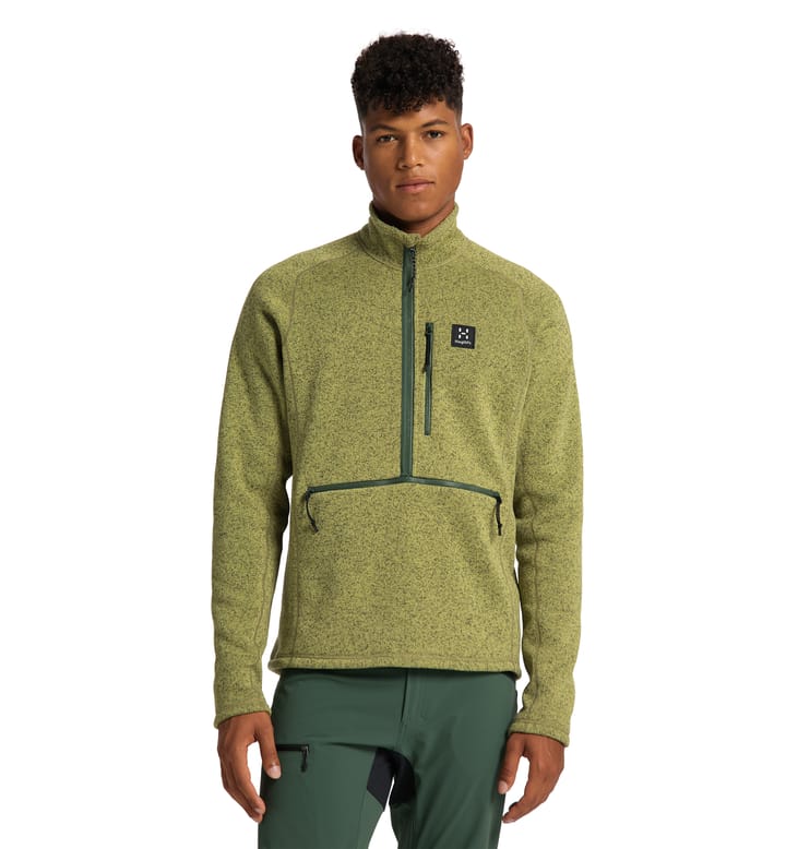 Risberg 1/2 zip Men Thyme Green