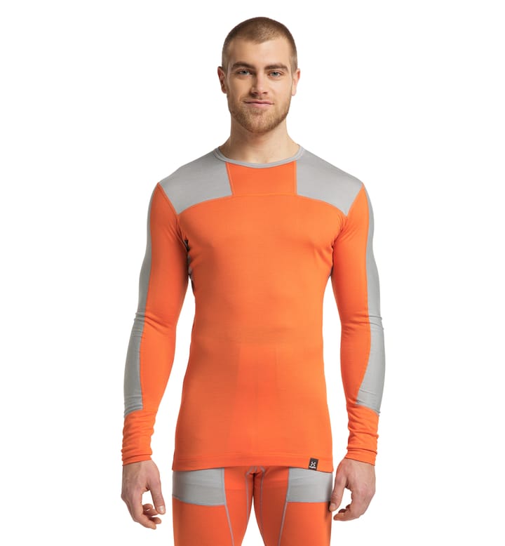 Natural Blend Tech Crew Neck Men Concrete/Flame Orange Natural Blend Tech Crew Neck Men Concrete/Flame Orange