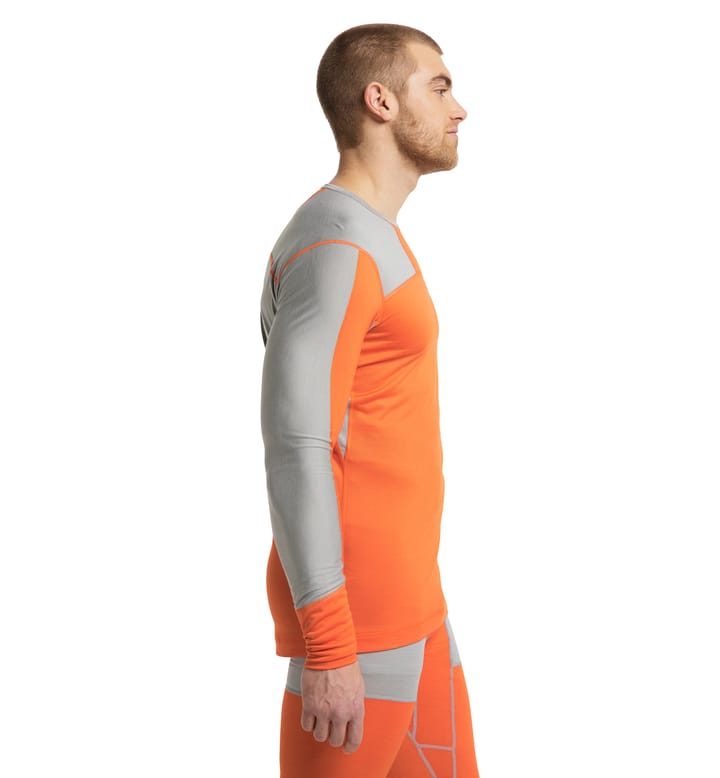 Natural Blend Tech Crew Neck Men Concrete/Flame Orange Natural Blend Tech Crew Neck Men Concrete/Flame Orange