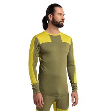 Natural Blend Tech Crew Neck Men Aurora/Olive Green