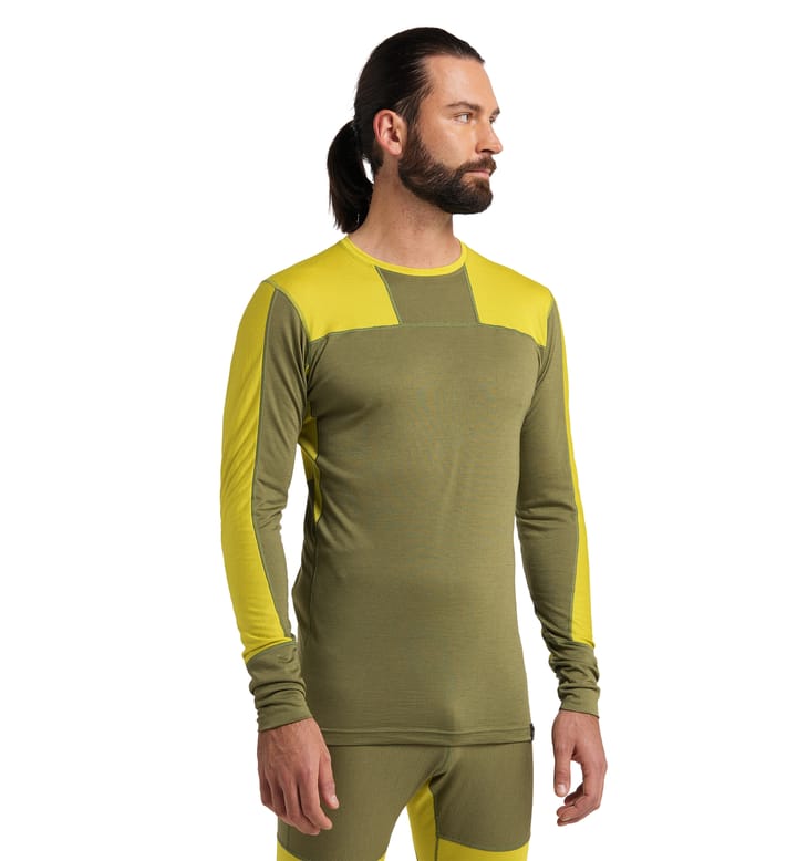 Natural Blend Tech Crew Neck Men Aurora/Olive Green Natural Blend Tech Crew Neck Men Aurora/Olive Green