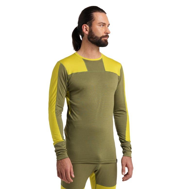 Natural Blend Tech Crew Neck Men Aurora/Olive Green