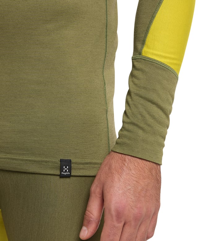 Natural Blend Tech Crew Neck Men Aurora/Olive Green