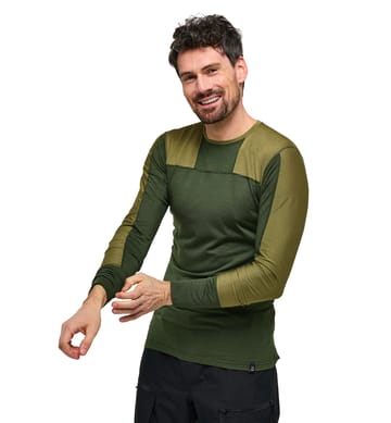 Natural Blend Tech Crew Neck Men Seaweed Green/Olive Green