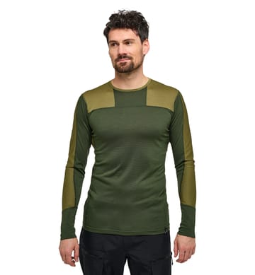 Natural Blend Tech Crew Neck Men Seaweed Green/Olive Green