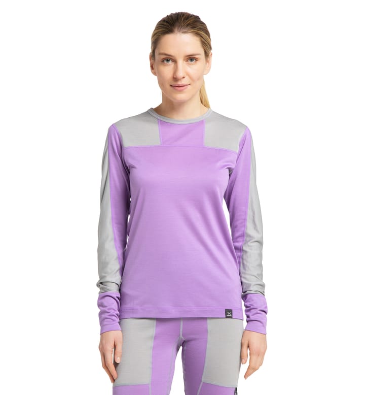 Natural Blend Tech Crew Neck Women Concrete/Purple Ice