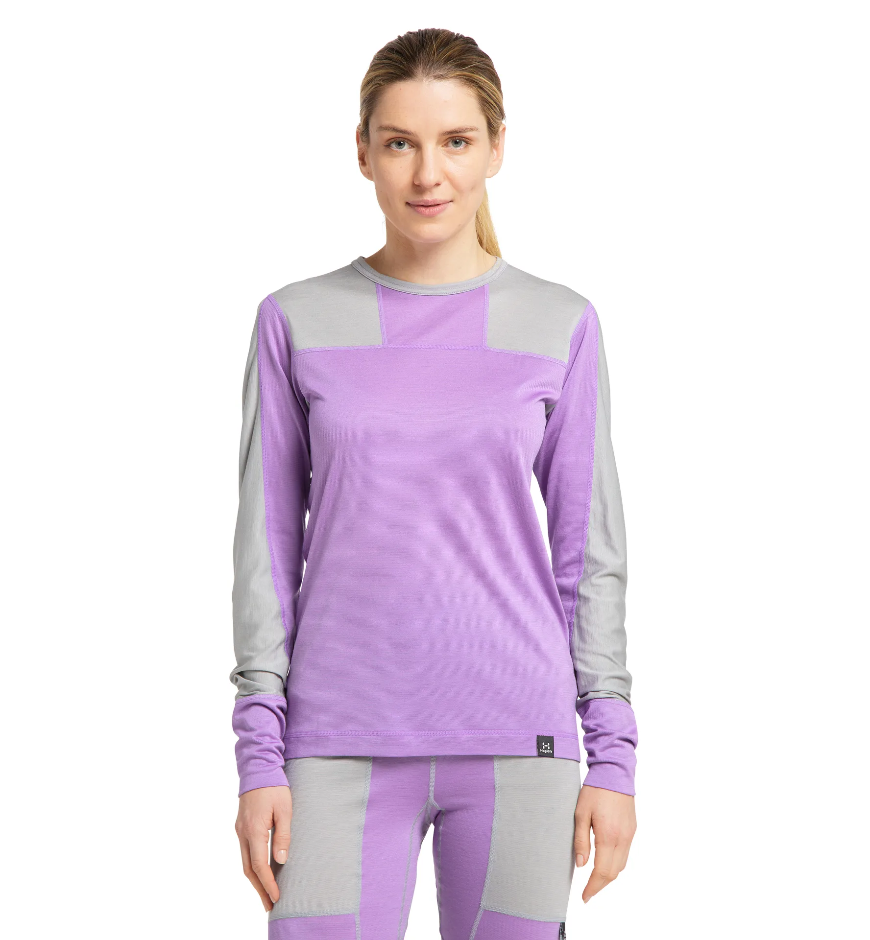 Natural Blend Tech Crew Neck Women Concrete/Purple Ice