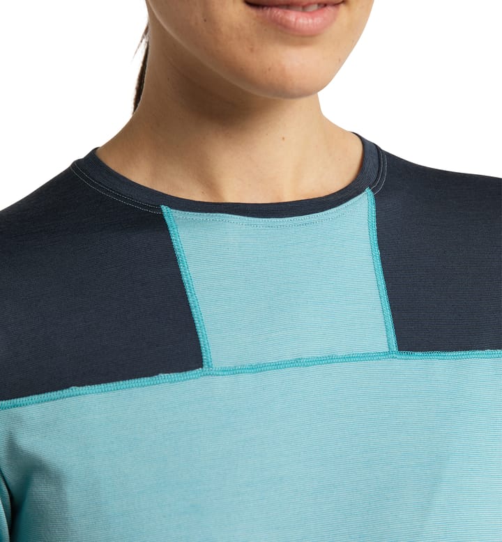 Natural Blend Tech Crew Neck Women Tarn Blue/Frost Blue