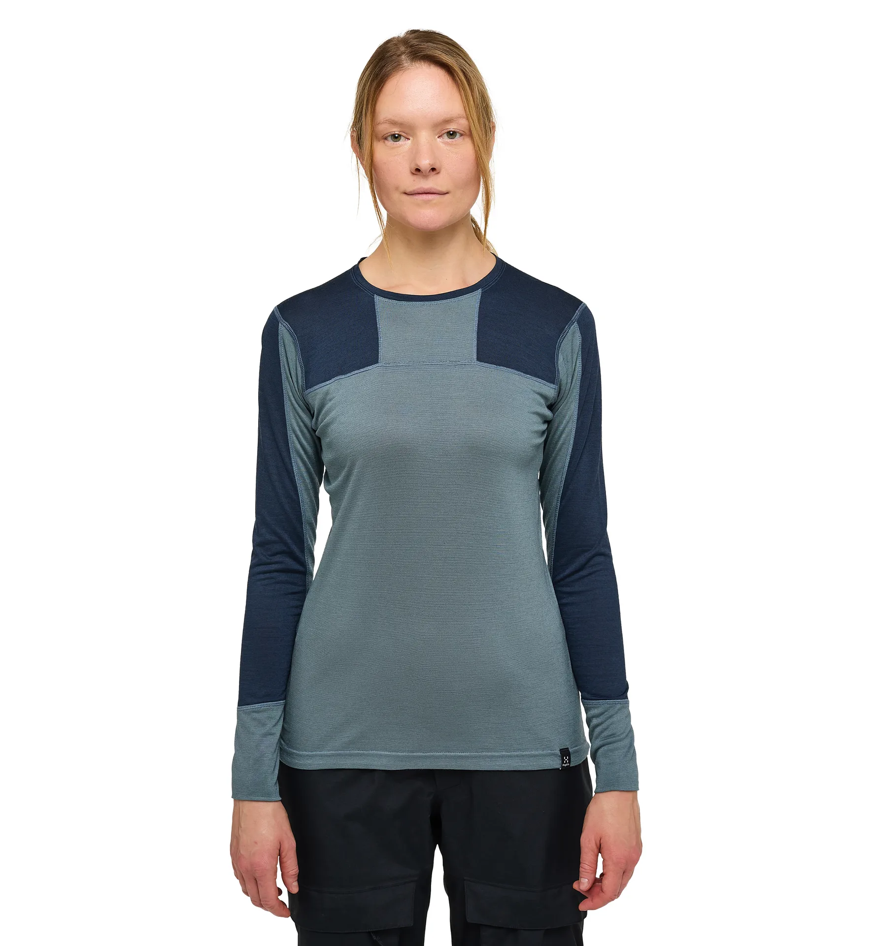 Natural Blend Tech Crew Neck Women Steel Blue/Tarn Blue