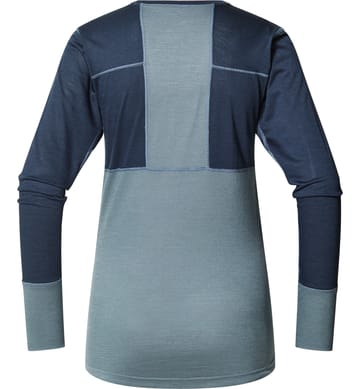 Natural Blend Tech Crew Neck Women Steel Blue/Tarn Blue