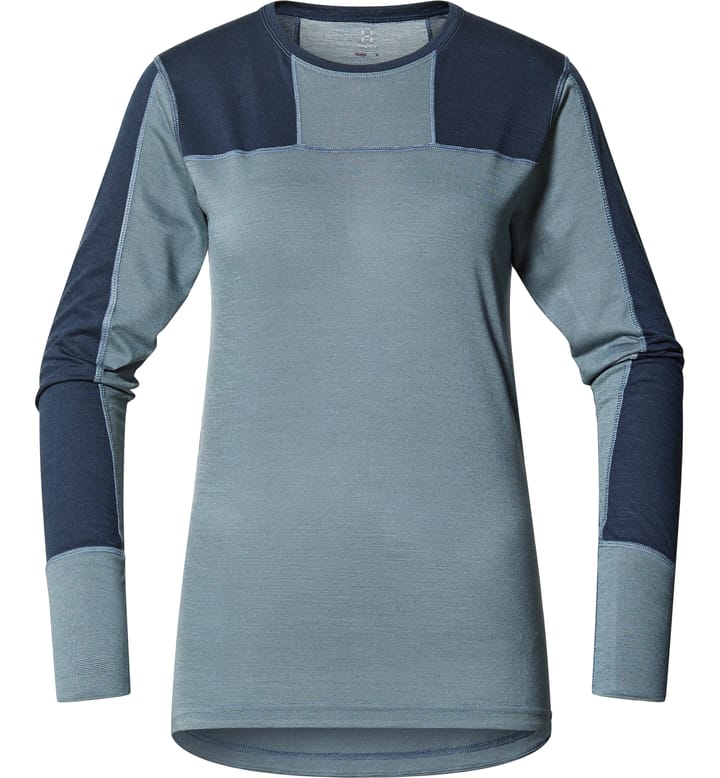 Natural Blend Tech Crew Neck Women Steel Blue/Tarn Blue