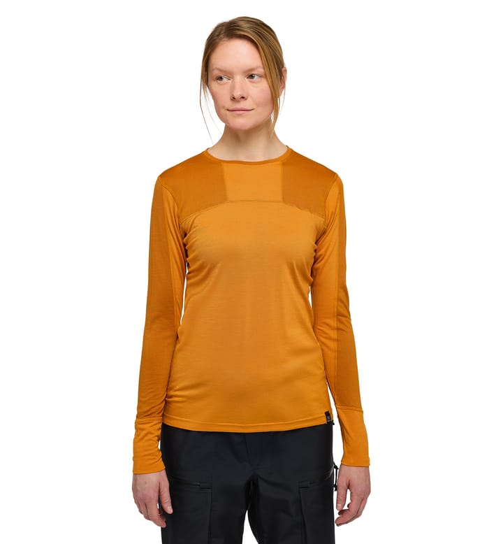 Natural Blend Tech Crew Neck Women Desert Yellow/Golden Brown