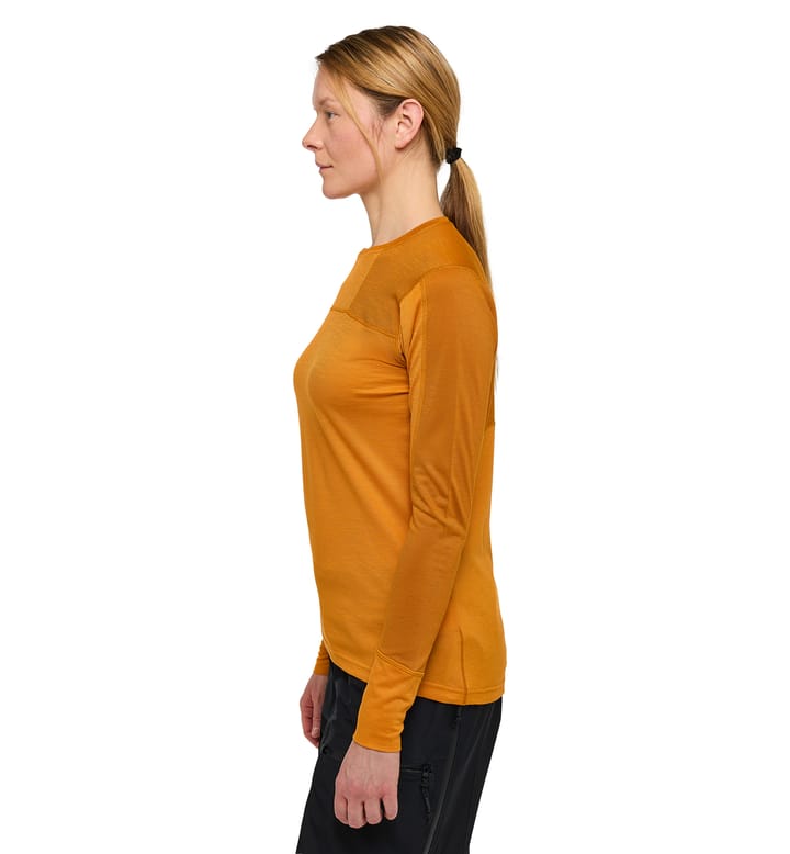 Natural Blend Tech Crew Neck Women Desert Yellow/Golden Brown