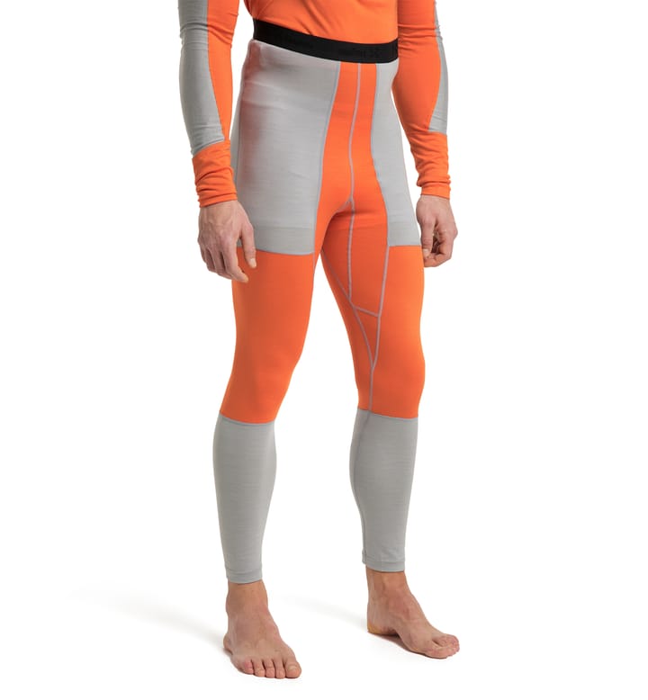 Natural Blend Tech Long Johns Men Concrete/Flame Orange Natural Blend Tech Long Johns Men Concrete/Flame Orange