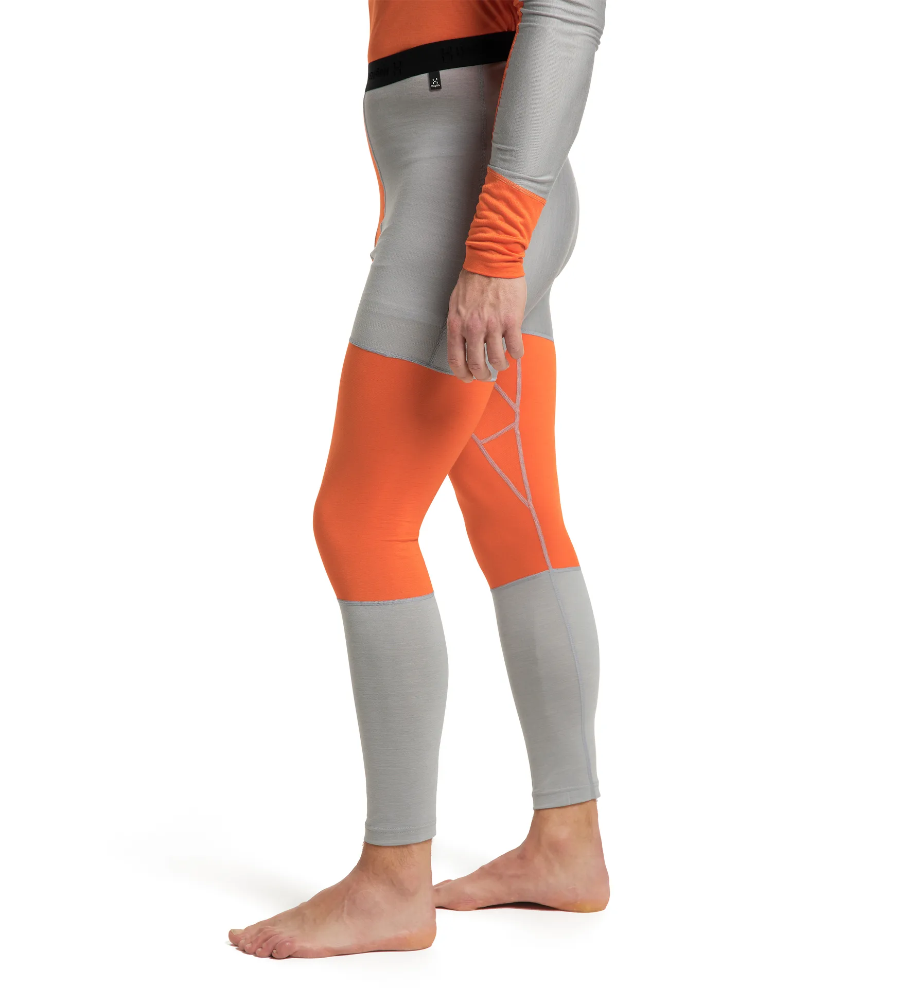 Natural Blend Tech Long Johns Men Concrete/Flame Orange