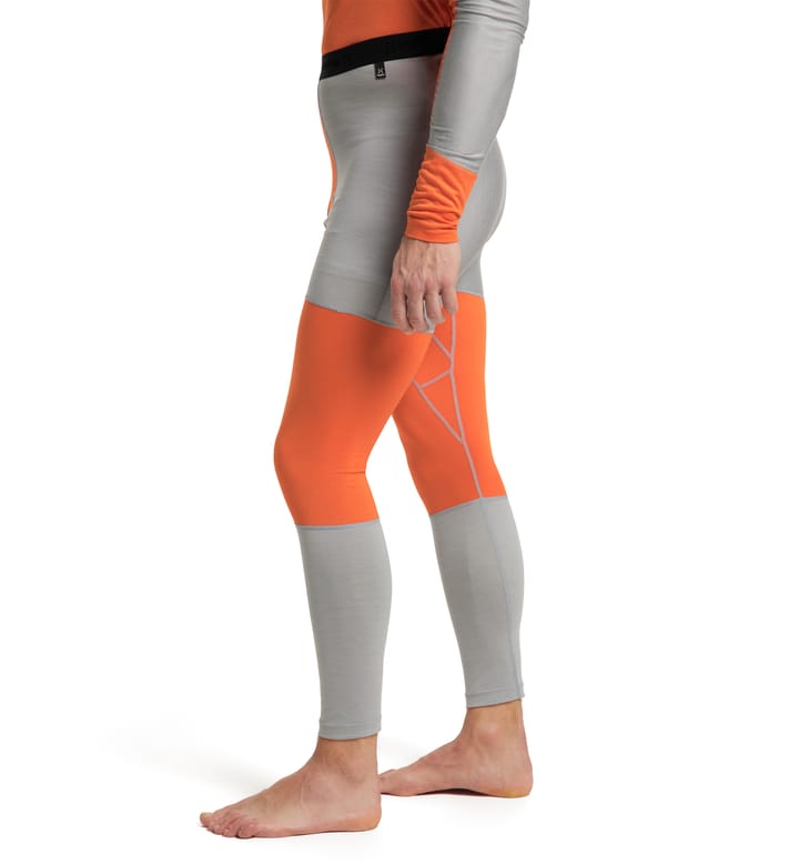 Natural Blend Tech Long Johns Men Concrete/Flame Orange