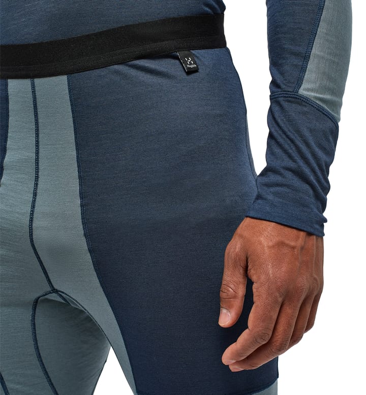 Natural Blend Tech Long Johns Men Tarn Blue/Steel Blue