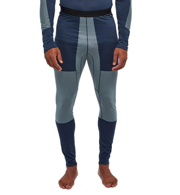 Natural Blend Tech Long Johns Men Tarn Blue/Steel Blue