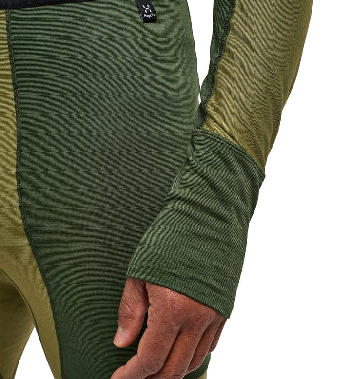 Natural Blend Tech Long Johns Men Seaweed Green/Olive Green