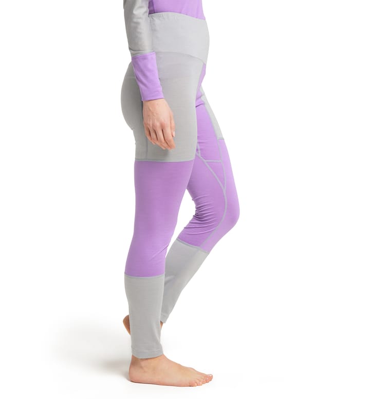 Natural Blend Tech Long Johns Women Concrete/Purple Ice