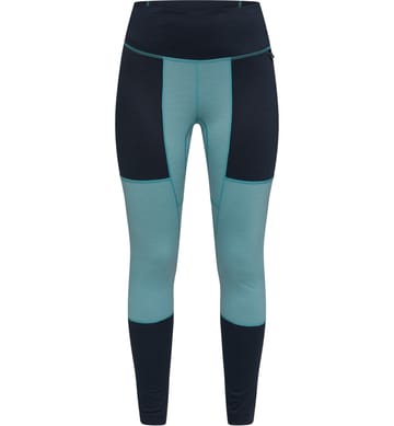 Natural Blend Tech Long Johns Women Tarn Blue/Frost Blue