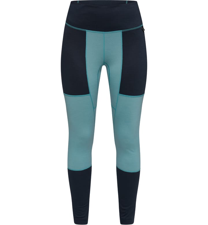 Natural Blend Tech Long Johns Women Tarn Blue/Frost Blue