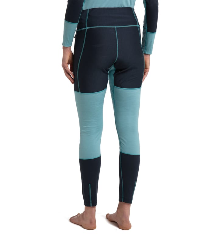 Natural Blend Tech Long Johns Women Tarn Blue/Frost Blue Natural Blend Tech Long Johns Women Tarn Blue/Frost Blue