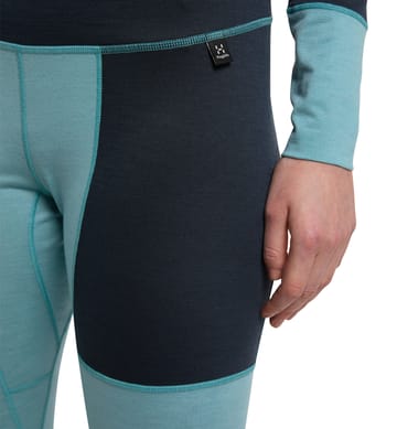 Natural Blend Tech Long Johns Women Tarn Blue/Frost Blue