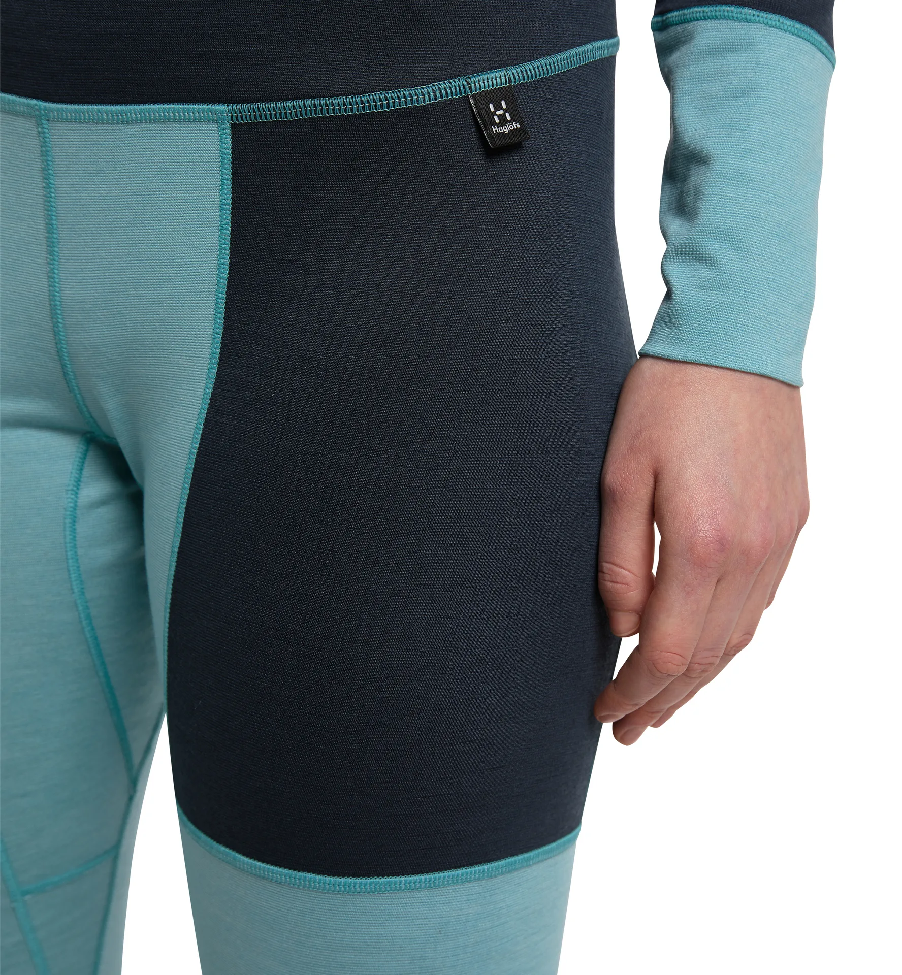Natural Blend Tech Long Johns Women Tarn Blue/Frost Blue