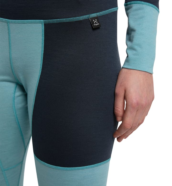Natural Blend Tech Long Johns Women Tarn Blue/Frost Blue Natural Blend Tech Long Johns Women Tarn Blue/Frost Blue