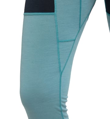 Natural Blend Tech Long Johns Women Tarn Blue/Frost Blue