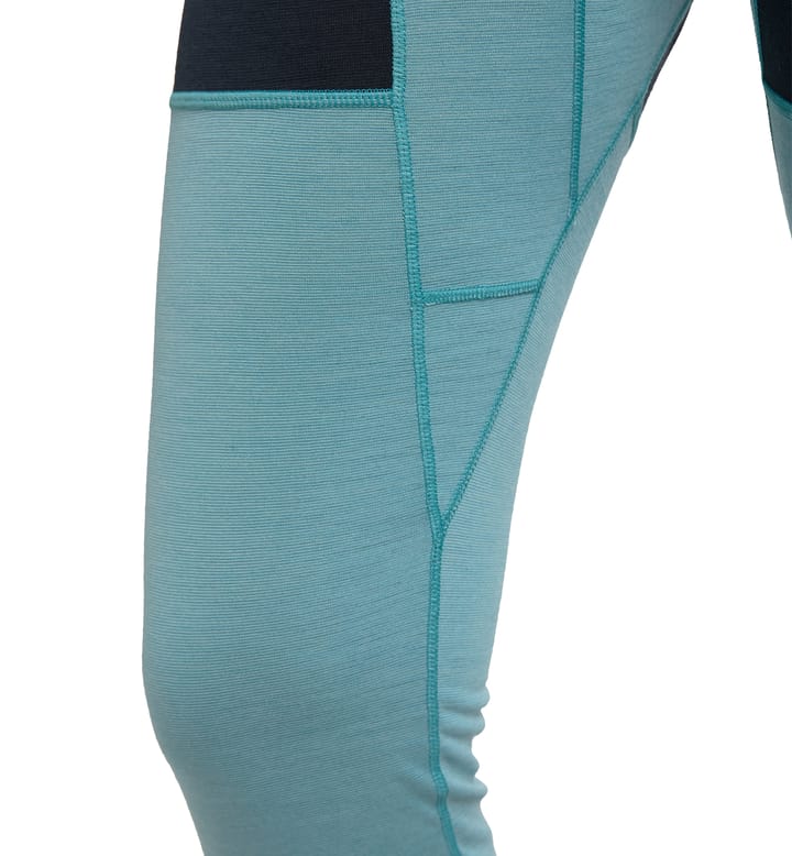 Natural Blend Tech Long Johns Women Tarn Blue/Frost Blue Natural Blend Tech Long Johns Women Tarn Blue/Frost Blue