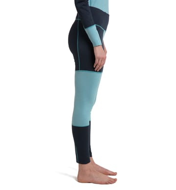 Natural Blend Tech Long Johns Women Tarn Blue/Frost Blue