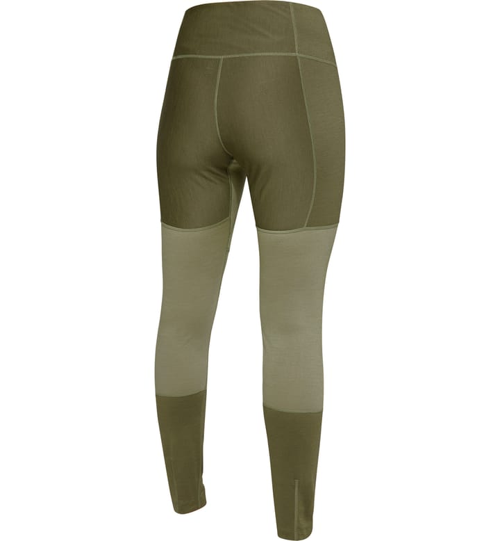 Natural Blend Tech Long Johns Women Olive Green/Thyme Green