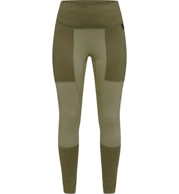 Natural Blend Tech Long Johns Women Olive Green/Thyme Green