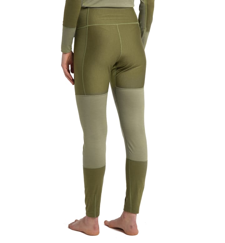 Natural Blend Tech Long Johns Women Olive Green/Thyme Green