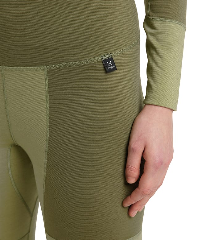 Natural Blend Tech Long Johns Women Olive Green/Thyme Green