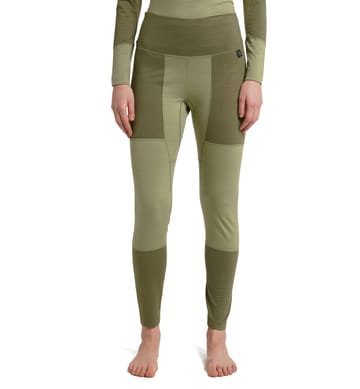 Natural Blend Tech Long Johns Women Olive Green/Thyme Green