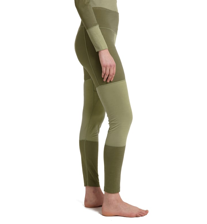 Natural Blend Tech Long Johns Women Olive Green/Thyme Green