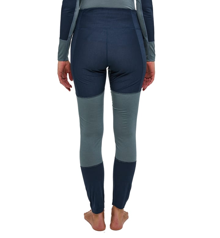 Natural Blend Tech Long Johns Women Steel Blue/Tarn Blue